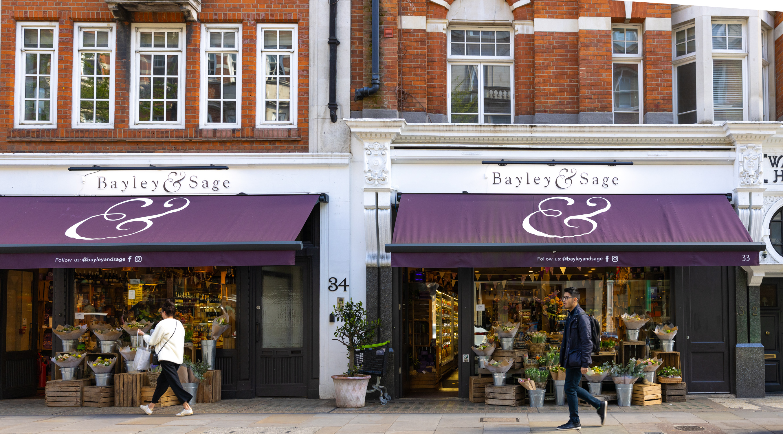 … but its premises, and the shop next door, are now home to the food retailer Bayley & Sage